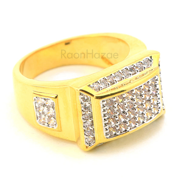 MEN'S HIP HOP LAB DIAMOND MIGOS BRASS RING SIZE 8-12 BR001G - Raonhazae