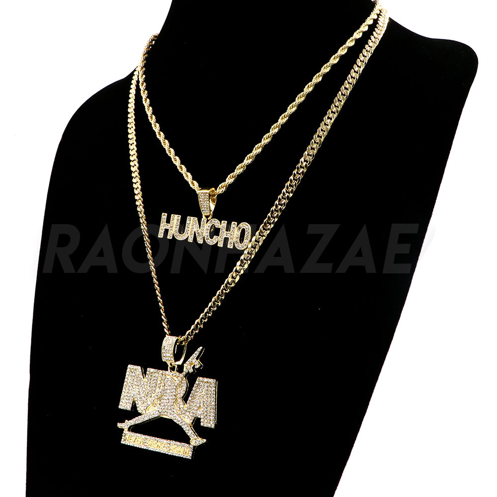 NEW NBA NEVER BROKE AGAIN HUNCHO Pendant W/ Cuban and Rope Chain Set –  RAONHAZAE