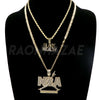 NBA NEVER BROKE AGAIN/ BLACK WEALTH Pendant W/ Black Wealth Chain Set - Raonhazae