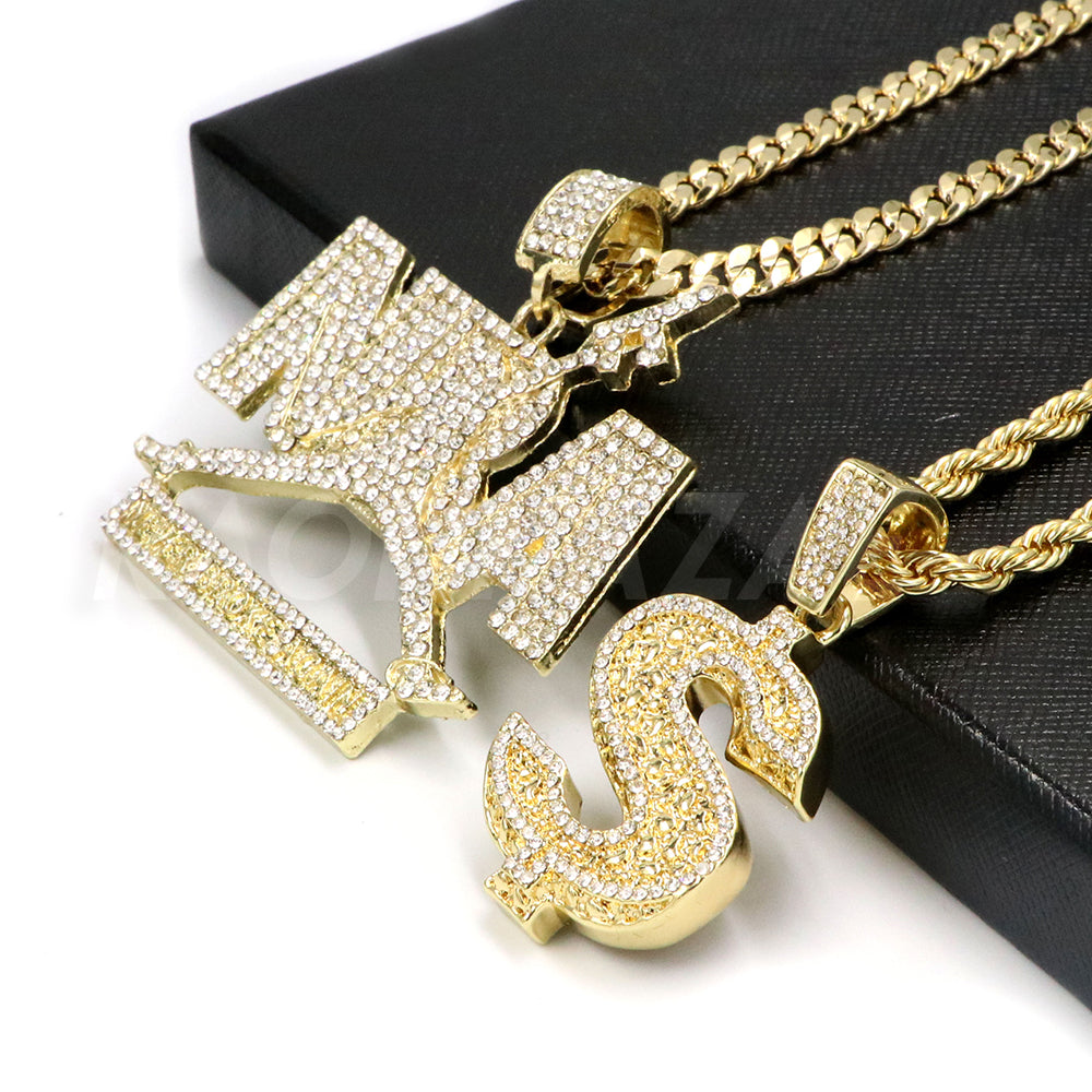 NEW NBA NEVER BROKE AGAIN HUNCHO Pendant W/ Cuban and Rope Chain Set –  RAONHAZAE