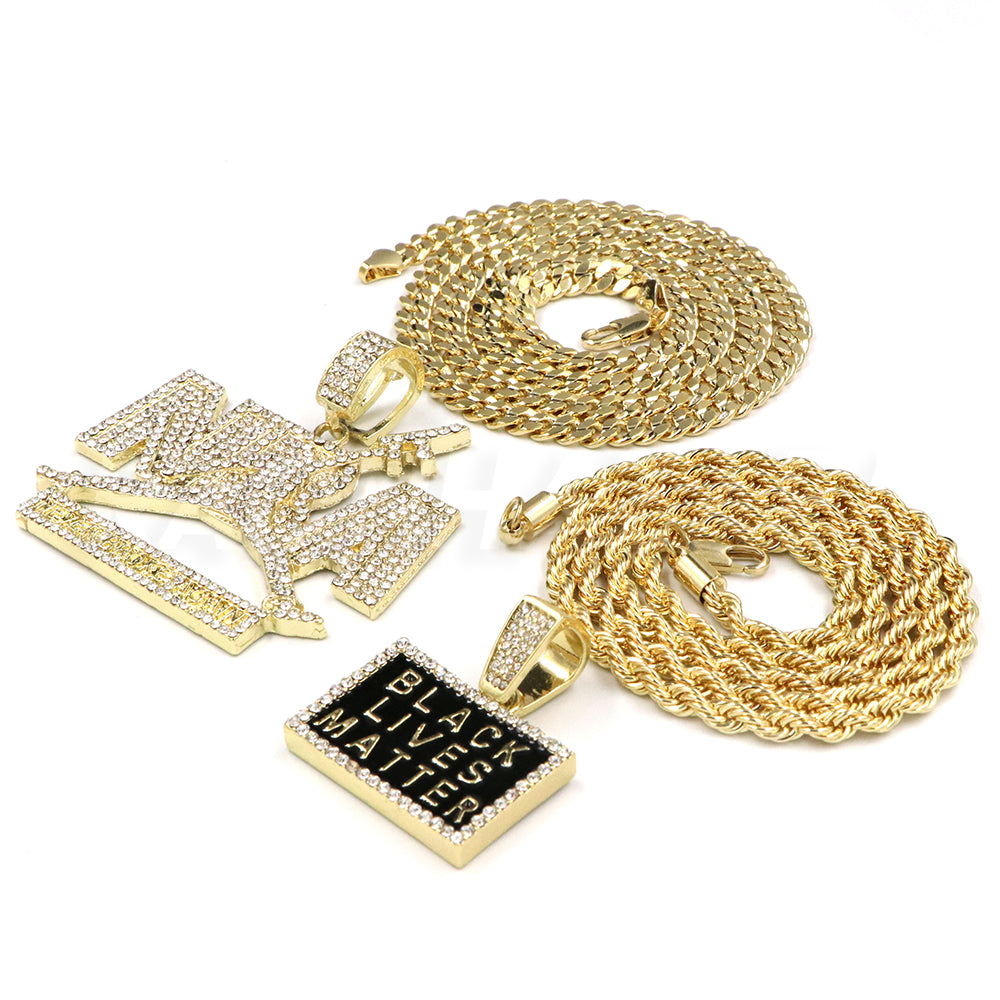 Iced Out NEVER BROKE AGAIN NBA Pendant Bundle – RAONHAZAE