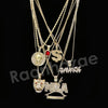 Hip NBA Drake Tiger Savage Dollar Red Ruby Pharaoh Pendant Necklace Set - Raonhazae