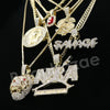 Hip NBA Drake Tiger Savage Dollar Red Ruby Pharaoh Pendant Necklace Set - Raonhazae