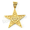 Lab diamond Micro Pave Gold PT Super Star Pendant w/ Miami Cuban Chain B24G - Raonhazae