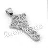 Lab diamond Micro Pave Gold Fortune Key Pendant w/ Miami Cuban Chain B24G - Raonhazae