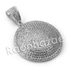 Lab diamond Micro Pave Medallion Round Pendant w/ Miami Cuban Chain BR011 - Raonhazae