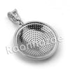 Lab diamond Micro Pave Medallion Round Pendant w/ Miami Cuban Chain BR011 - Raonhazae