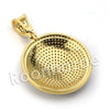 Lab diamond Micro Pave Medallion Round Pendant w/ Miami Cuban Chain BR011 - Raonhazae