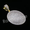 Lab diamond Micro Pave Medallion Round Pendant w/ Miami Cuban Chain BR011 - Raonhazae