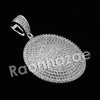 Lab diamond Micro Pave Medallion Round Pendant w/ Miami Cuban Chain BR011 - Raonhazae