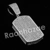 Lab diamond Micro Pave Ice Grid Dogtag Pendant w/ Miami Cuban Chain BR010 - Raonhazae