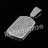 Lab diamond Micro Pave Ice Grid Dogtag Pendant w/ Miami Cuban Chain BR010 - Raonhazae