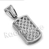 Lab diamond Micro Pave Ice Grid Dogtag Pendant w/ Miami Cuban Chain BR010 - Raonhazae