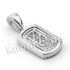 Lab diamond Micro Pave Mini Chiseled Dogtag Pendant w/ Miami Cuban Chain BR016 - Raonhazae