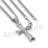 Lab diamond Micro Pave Shizzle Jesus Cross Pendant w/ Miami Cuban Chain BR019 - Raonhazae