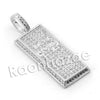 Lab diamond Micro Pave Uzi Gold Brick Mini Pendant w/ Miami Cuban Chain BR020 - Raonhazae