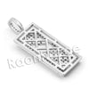 Lab diamond Micro Pave Uzi Gold Brick Mini Pendant w/ Miami Cuban Chain BR020 - Raonhazae
