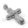 Lab diamond Micro Pave Rounded Medival Cross Pendant w/ Miami Cuban Chain BR020 - Raonhazae