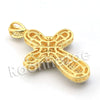 Lab diamond Micro Pave Rounded Medival Cross Pendant w/ Miami Cuban Chain BR020 - Raonhazae