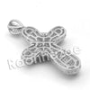Lab diamond Micro Pave Rounded Medival Cross Pendant w/ Miami Cuban Chain BR020 - Raonhazae