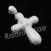 Lab diamond Micro Pave Rounded Medival Cross Pendant w/ Miami Cuban Chain BR020 - Raonhazae