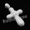 Lab diamond Micro Pave Rounded Medival Cross Pendant w/ Miami Cuban Chain BR020 - Raonhazae