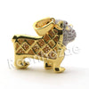 Lab diamond Micro Pave Ruff Ryders Bull Dog Pendant w/ Miami Cuban Chain BR022 - Raonhazae