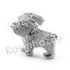 Lab diamond Micro Pave Ruff Ryders Bull Dog Pendant w/ Miami Cuban Chain BR022 - Raonhazae
