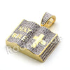 Lab diamond Micro Pave Holy Bible Pendant w/ Miami Cuban Chain BR024 - Raonhazae