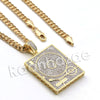 Lab diamond Micro Pave DJ Turntable Pendant w/ Miami Cuban Chain BR025 - Raonhazae