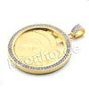 Lab diamond Micro Liberty Medallion Pendant w/ Miami Cuban Chain BR029 - Raonhazae