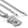 Lab diamond Micro Jesus Pendant w/ Miami Cuban Chain BR030 - Raonhazae