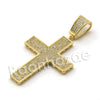 Lab diamond Micro Pave Jesus Cross Grid Pendant X w/ Miami Cuban Chain BR040 - Raonhazae