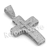 Lab diamond Micro Pave Convex Jesus Piece Pendant w/ Miami Cuban Chain BR049 - Raonhazae