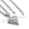 Lab diamond Micro Pave Diamond Symbol Pendant w/ Miami Cuban Chain BR050 - Raonhazae