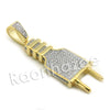 Lab diamond Micro Pave Slim Electronic Plug Pendant w/ Miami Cuban Chain BR051 - Raonhazae