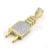 Lab diamond Micro Pave Slim Electronic Plug Pendant w/ Miami Cuban Chain BR051 - Raonhazae