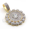 Lab diamond Micro Pave Round Diamond Medallion Pendant w/ Miami Cuban Chain BR54 - Raonhazae