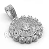 Lab diamond Micro Pave Round Diamond Medallion Pendant w/ Miami Cuban Chain BR54 - Raonhazae