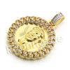 Lab diamond Micro Pave Medallion Jesus Face Pendant w/ Miami Cuban Chain BR058 - Raonhazae