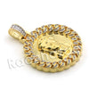 Lab diamond Micro Pave Medallion Jesus Face Pendant w/ Miami Cuban Chain BR058 - Raonhazae