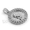 Lab diamond Micro Pave Medallion Jesus Face Pendant w/ Miami Cuban Chain BR058 - Raonhazae