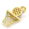 Lab diamond Micro Pave Basketball Rim Pendant w/ Miami Cuban Chain BR061 - Raonhazae