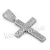 Lab diamond Micro Pave Jesus Cross Pendant w/ Miami Cuban Chain BR064 - Raonhazae