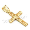 Lab diamond Micro Pave Jesus Cross Pendant w/ Miami Cuban Chain BR064 - Raonhazae