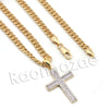 Lab diamond Micro Pave Jesus Cross w/ Miami Cuban Chain BR066 - Raonhazae