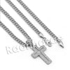 Lab diamond Micro Pave Jesus Cross II w/ Miami Cuban Chain BR067 - Raonhazae