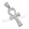 Lab diamond Micro Pave Ankh Cross w/ Miami Cuban Chain BR069 - Raonhazae