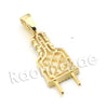 Lab diamond Micro Pave Slim Electric Plug Pendant w/ Miami Cuban Chain BR070 - Raonhazae