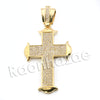 Lab diamond Micro Pave Medieval Jesus Cross Pendant w/ Miami Cuban Chain BR076 - Raonhazae